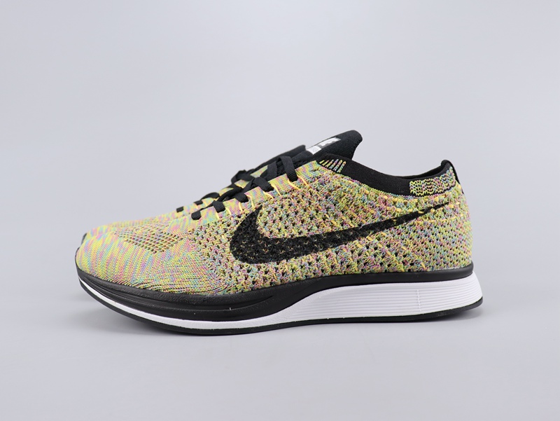 2020 Men Nike Flyknit Racer Green Black White Shoes - Click Image to Close